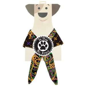  In Dog We Trust Fleurdele Bandana, Small, Black Pet 