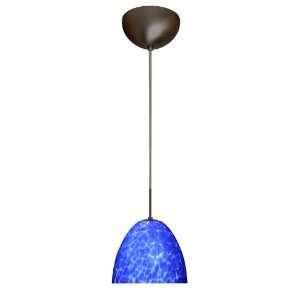   Sasha II Contemporary / Modern Single Light Pendant with Blue Clo