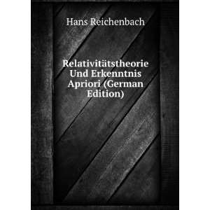   Und Erkenntnis Apriori (German Edition) Hans Reichenbach Books