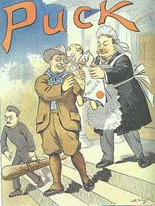 1909 cartoon TR hands his policies to the care of Taft while William 