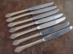     Set of 7 Dinner Knives   1881 Rogers Silverplate Flatware A  