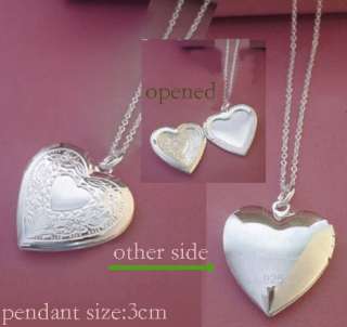 best silver openable heart locket necklace  