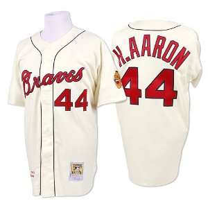   1963 Hank Aaron Home Jersey by Mitchell & Ness