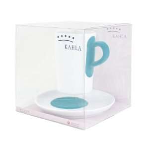    turquoise macchiato cup with saucer 11.84 fl.oz