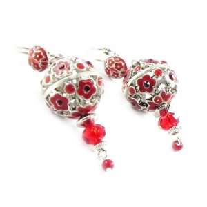  Earrings / dormeuses french touch Sinaï red. Jewelry