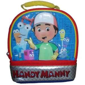 Disney Handy Manny Blue Color Soft Insulated Lunch Bag/Box with 2 