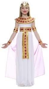 CLEOPATRA Pink Egyptian Goddess Child Costume Girl Dress Gold 