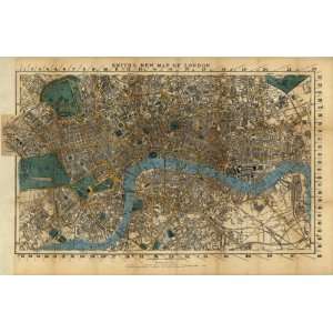  1860 map of London, England