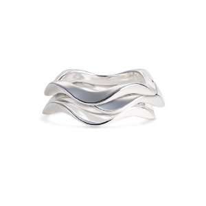  Simon Sebbag Sterling Silver Wave Bangle Jewelry
