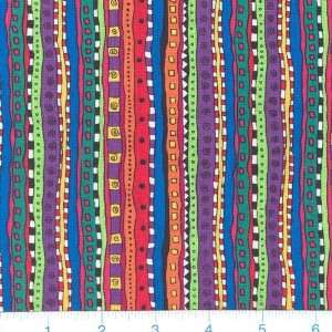  45 Wide Pippis House Crazy Stripe Multi Fabric By The 