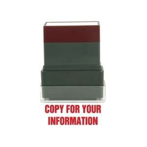 Pre Inked Stock Stamp   COPY FOR YOUR INFORMATION   Red 
