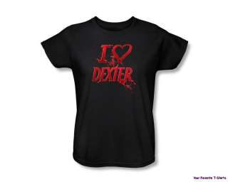 Licensed Showtime Dexter I Heart Dexter Women Shirt S 2XL  
