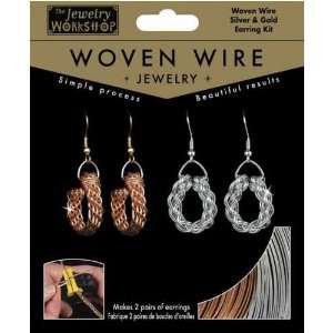   Woven Wire Earrings Jewelry Kits   2PK/Gold & Silver
