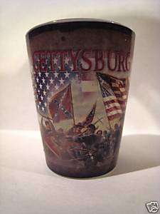 Gettysburg July 1 3 1863 Scenic Civil War Shot Glass  