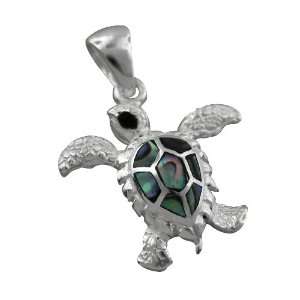    925 Silver Abalone Turtle Pendant Hawaiian Jewelry Jewelry