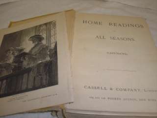 HOME READINGS FOR ALL SEASONS VINTAGE BOOK 1887  