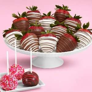 Sweetheart Cake Pops & Full Dozen Gourmet Swizzled Berries  