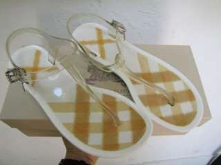 BURBERRY SHOES SANDALS flip flops JELLYS WHITE Willow  