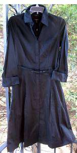Talbots Black Cotton Shirtwaist Dress NWT PLUS MISSES  