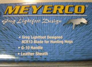 NEW Meyerco Greg Lightfoot Hog Hunter Knife & Sheath  