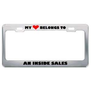   Sales Career Profession Metal License Plate Frame Holder Border Tag