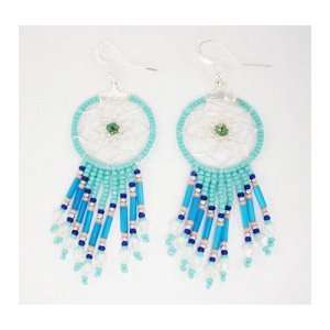  Dream Catcher Earrings with Crystal 