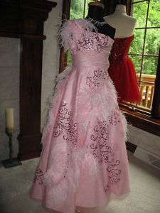 Sherri Hill CH2712 Pink Girls Feathered Pageant Gown 6  
