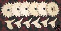 GEARS and STOPS for Quilting Frame   Wood Rachets Cogs  