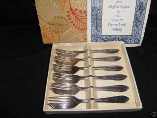 Antique Sheffield England Silverplated Pastry Forks  