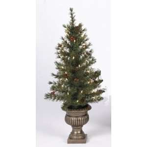   Pine Short Needle Potted Artificial Christmas Tree   Clear Home
