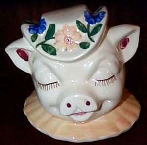 Shawnee Pottery WINNIE PIG Cookie Jar (LID ONLY) Good Condition  