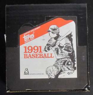 1991 OPC O Pee Chee Baseball Wax Pack Box (Chipper Jones Rookie) (36 