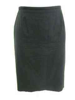 ARMANI COLLEZIONI Black Pleated Straight Pencil Skirt 4  
