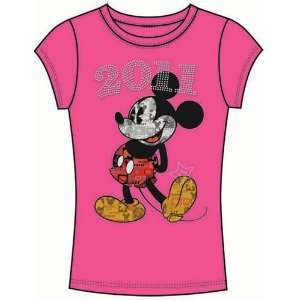  Disney 2011 Mickey Dot Women Tshirt 