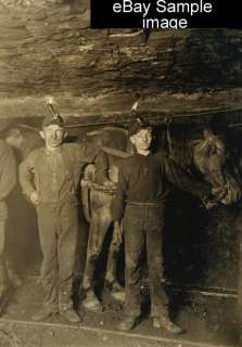 1908 Drivers in a Coal Mine Co. Child Labor PHOTO  