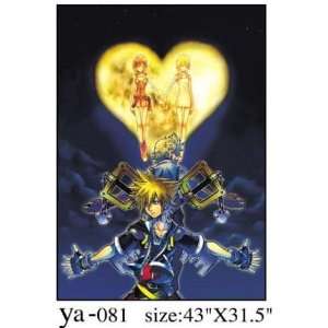  Kingdom Hearts 2 Cloth Wall Scroll Poster   YA081 Toys 