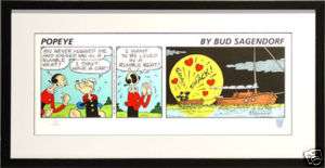Popeye Olive Oyl Love Romance Comic Strip Art NEW  