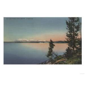 Yellowstone, WY   View of Mt. Sheridan & Y. Lake Giclee Poster Print 