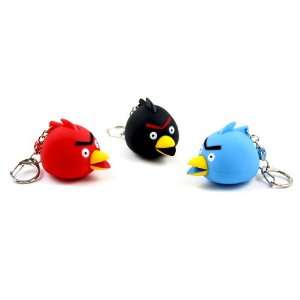  Wholesale lot of 12   Angry Birds LED keychains with Sound 