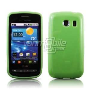 VanMobileGear Green Solid Premium 1 Pc Rubber Gel Skin Case for LG 