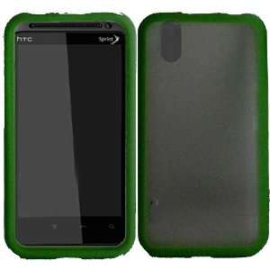 Neon Green TPU+PC Case Cover for HTC Kingdom 4G Hero 4G 