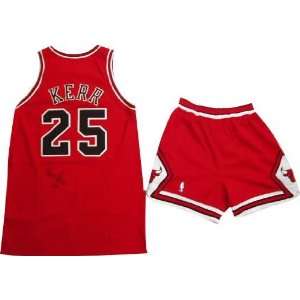  Steve Kerr Chicago Bulls Autographed Red Nike Game Worn 