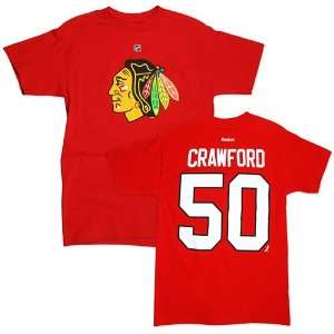  Chicago Blackhawks Corey Crawford Name and Number T Shirt 