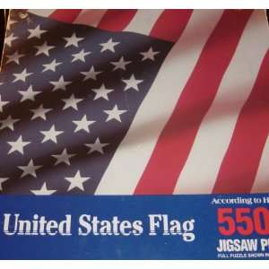  United States Flag 550 Piece Jigsaw Puzzle Toys & Games