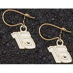  Michael Waltrip #15 Silver Dangle Earrings Sports 