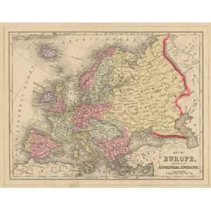  Wanamaker 1895 Antique Map of Europe