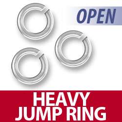 Our heavy open jump rings are made from .925 sterling silver, the 