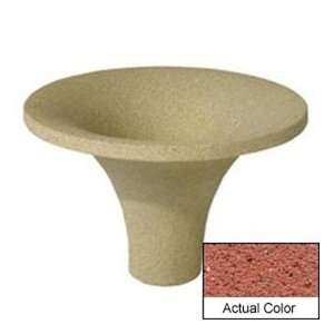   Round Planter   Weatherstone Brick Red 36x24 Patio, Lawn & Garden