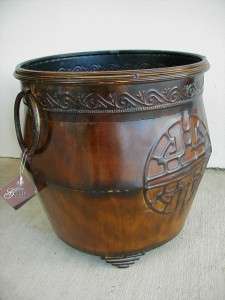   Containers of Metal Construction, Copper Finish, with Antique Design