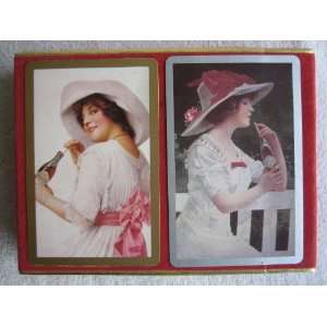   1985 Playing Cards   Fashionable Women   Congress 2 deck Boxed Set